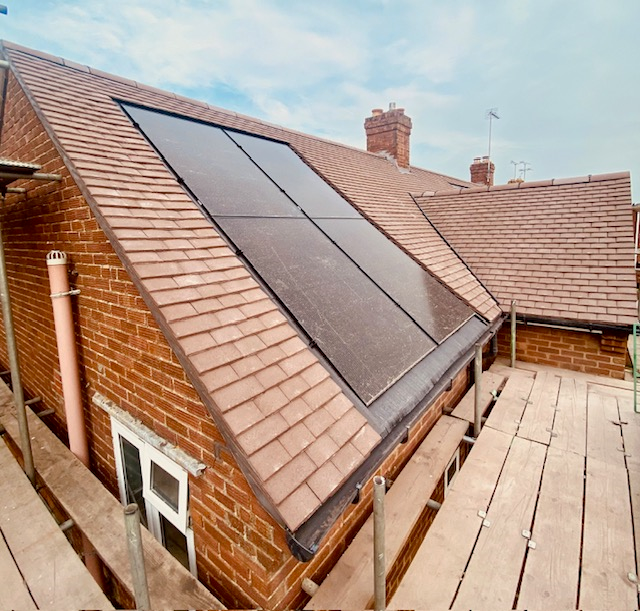 Love the look of the in-roof solar panels we have just completed in #Yeovil for <a href="/abrigroup/">Abri</a> Nice flush finish #Roofing #Solar