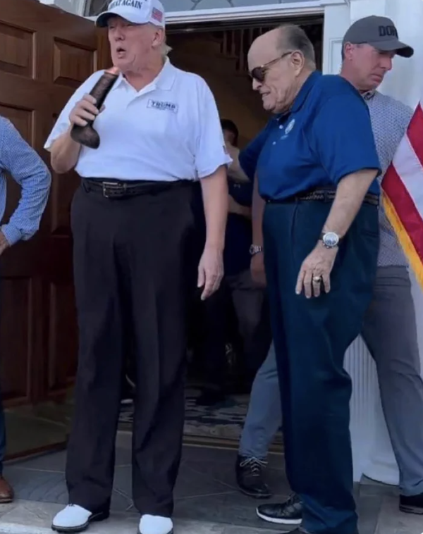 jeremynewberger's tweet photo. Trump and Giuliani have gone full Ed Grimley with their pants heights. https://t.co/nxMuXWZ2rD