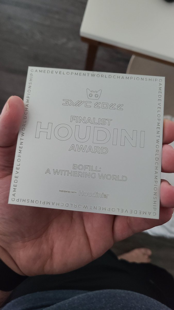 Look what came in the mail today! 🌟Our trophy for the Gane Dev World Championship - Houdini Category!

#houdini #gamedev
