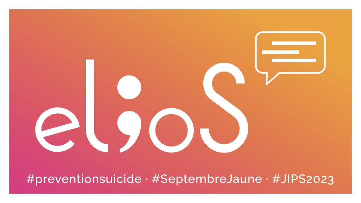 À l’occasion de la #JIPS2023, ElioS reprend la parole pour passer un message essentiel : en parler et diffuser des ressources fait toute la différence en #preventionsuicide 🎗

Alors, plus que jamais, relayons ElioS 🔁 Retweet pour t’engager pour ce #SeptembreJaune 💛