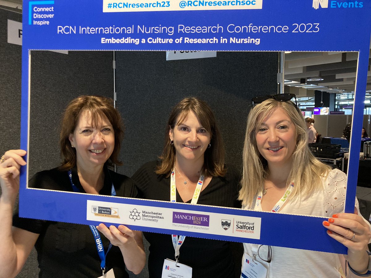 Fabulous few days in Manchester on the @RCNResearchSoc #RCNResearch23 stand w @NIHRcommunity colleagues & friends & Fab Fringe by @ruthendacott #NIHRNursingMidwifery @cathy_henshall @jmenzies1