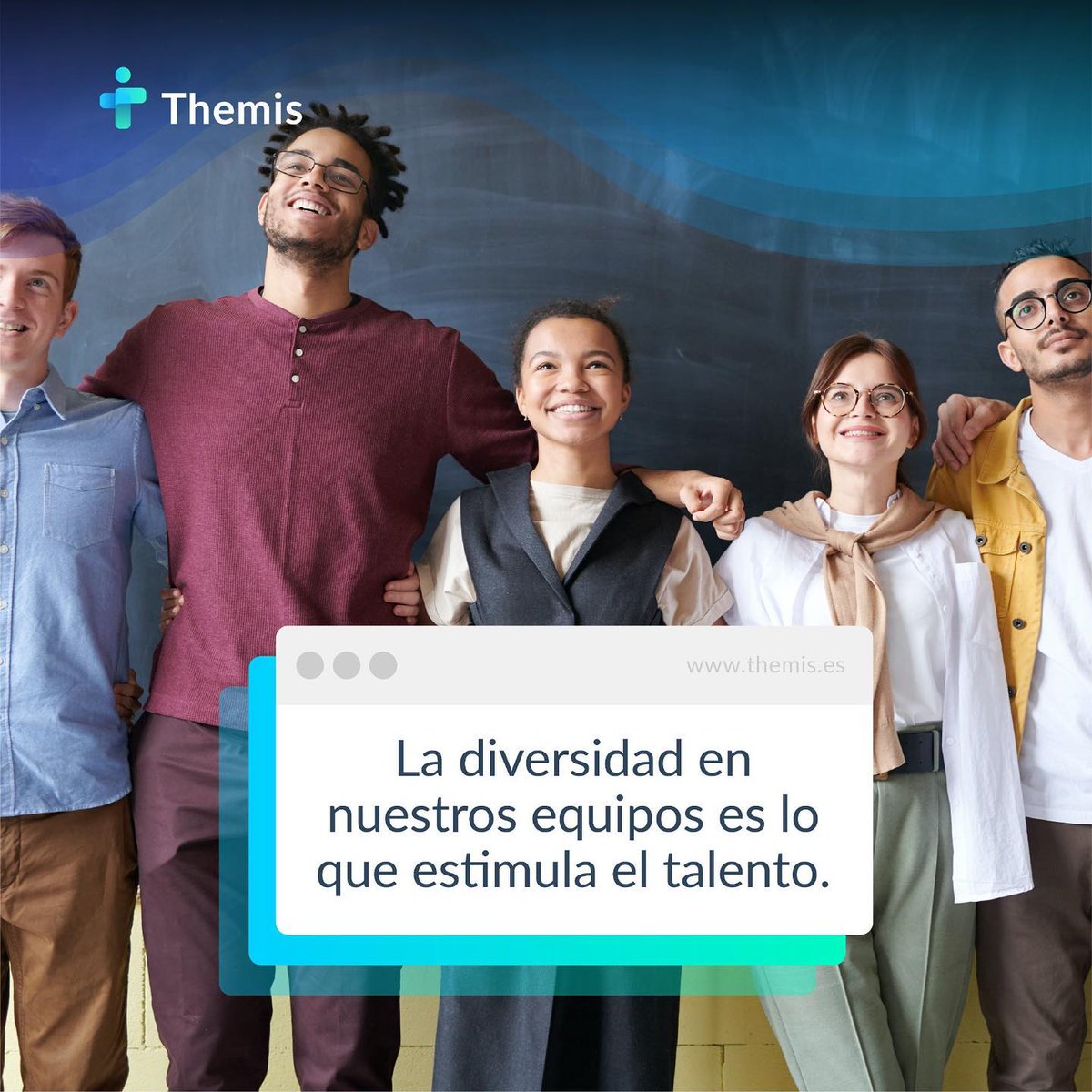 De nada sirve decir que somos diversos si no fomentamos la inclusividad.

En Themis lo hacemos a través de la digitalización del lenguaje inclusivo de género 🚀

¿Cómo lo hacen en tu organización?

#EmpresaResponsable #ComunicaciónCoporativa #ComunicaciónInclusiva #IGUALDAD