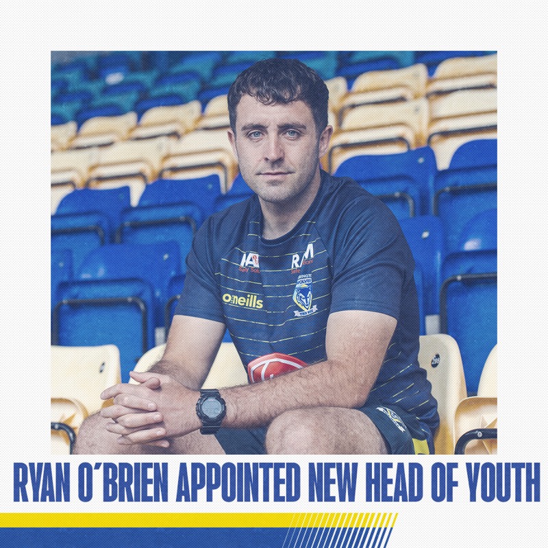 WarringtonRLFC's tweet photo. We're delighted to announce the appointment of Ryan O'Brien as the club's new Head of Youth 👏

He will oversee our whole youth department, under the leadership of Gary Chambers, with the vision of developing the pathway for more homegrown talents progressing to first team level