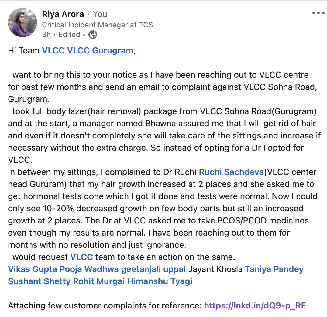 RiaArora010's tweet photo. @VLCCindia @VLCCpersonal https://t.co/yMw78BmjdE