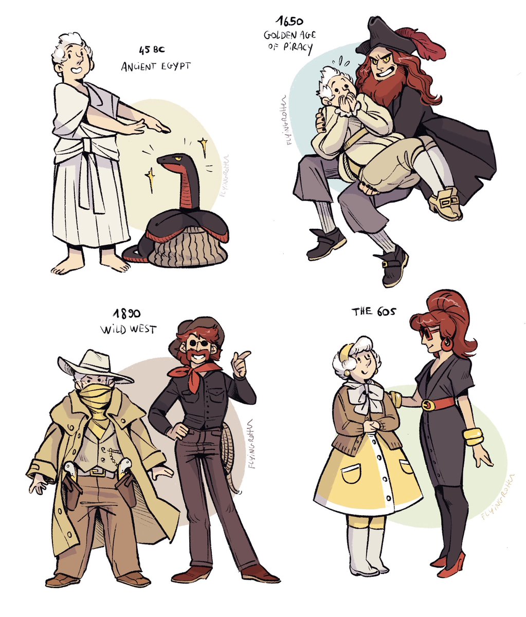 Personal headcanons of some eras we didn't see (yet??) #GoodOmens