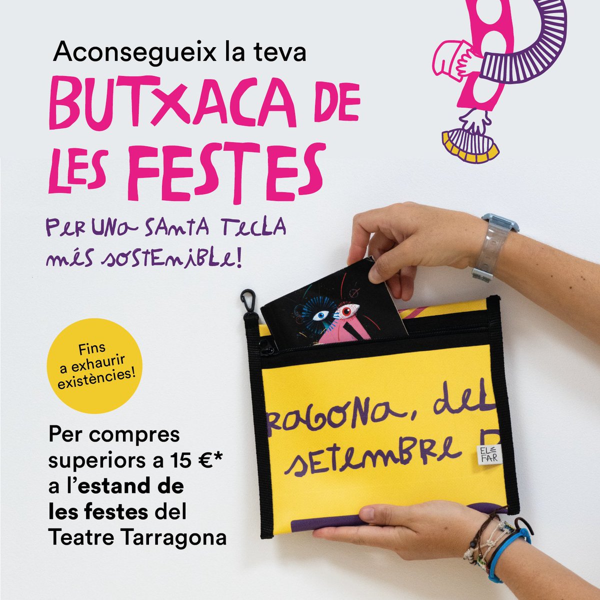 elfarcooperatiu's tweet photo. LA BUTXACA DE LES FESTES 
és un nou moneder que serveix per guardar-hi i transportar el programa de les festes durant tots els dies sense que es faci malbé, entre d'altres coses que hi podem gurdar, és un producte molt versàtil!

@SomCirculars @TGNcultura @SantateclaTGN https://t.co/3J8MyvTqns