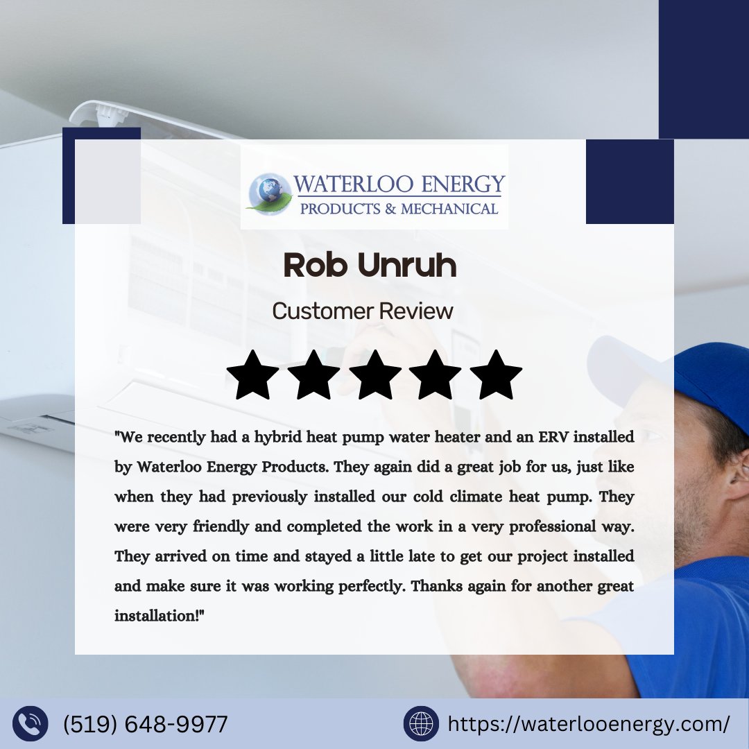 WaterlooEnergy's tweet photo. You Rock! Your Awesome Review Warms Our Hearts Like Geothermal Heat! Thank You for Trusting Us with Your HVAC Dreams. We're Thrilled to Have You as Part of Our Energy-Smart Family! Your Satisfaction Fuels Our Passion for Excellence! Stay Cozy, Stay Cool, and Stay Happy! https://t.co/NJ9SjMtWwe