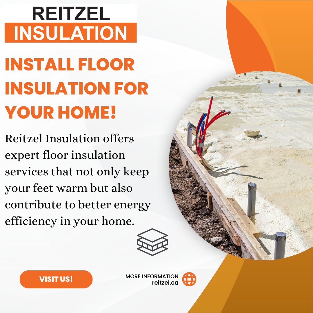 reitzelinsulate's tweet photo. Reitzel Insulation offers expert floor insulation services that not only keep your feet warm but also contribute to better energy efficiency in your home. Insulated floors prevent heat loss to the ground, ensuring your heating system doesn't work overtime to keep your home warm https://t.co/o8sIqEp9uv