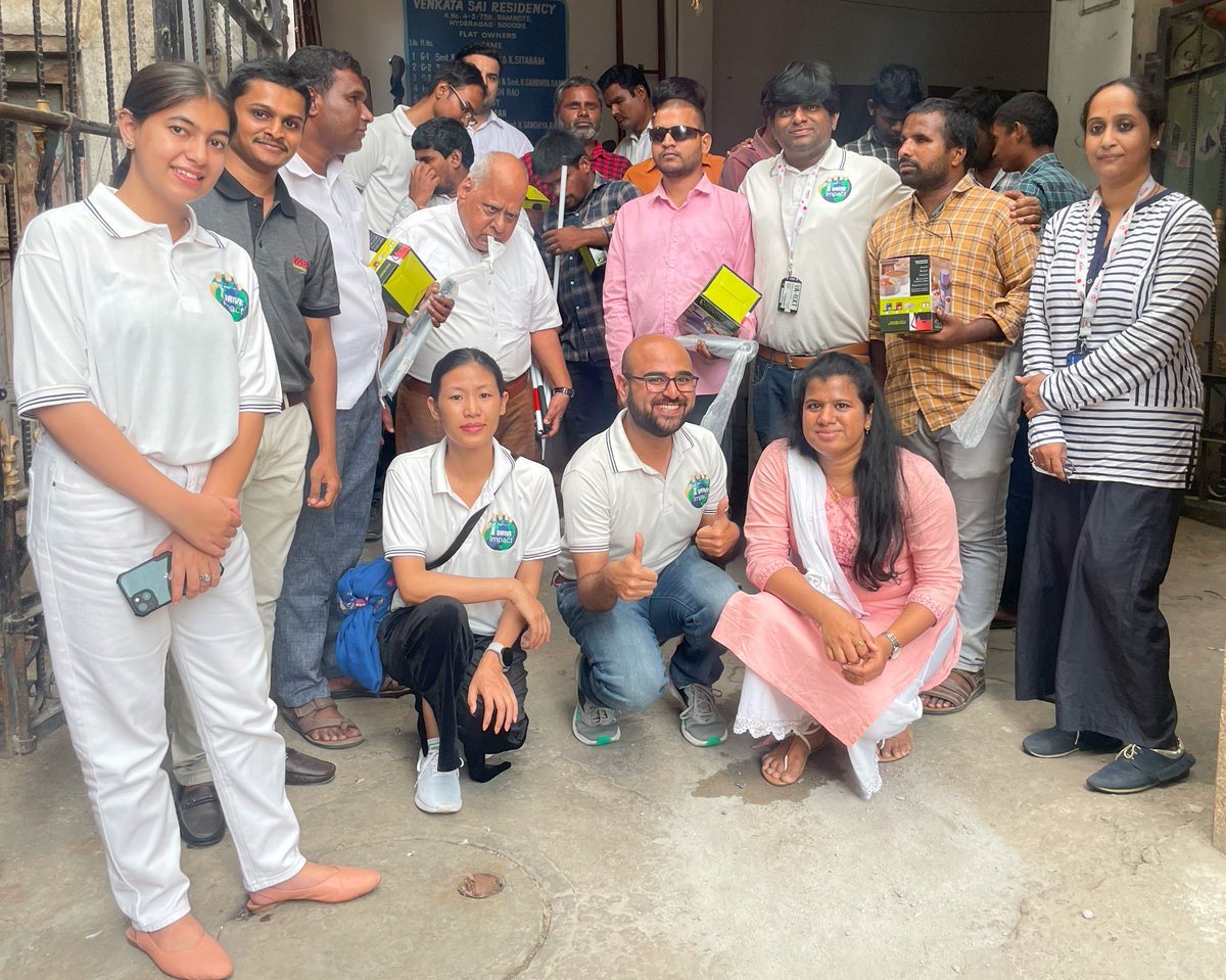 YASH_Tech's tweet photo. YASH and its #impactpartners visit to the National Federation for the Blind benefited over 80 individuals and etched a memory in #YASHians hearts.

#Csratyash #LifeAtYASH #compassion
