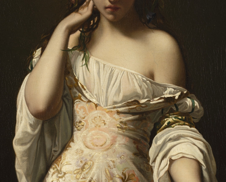artenpedia's tweet photo. Henri Lehmann - Ophelia (detail), 1847-1848. https://t.co/QVhfLVziIM