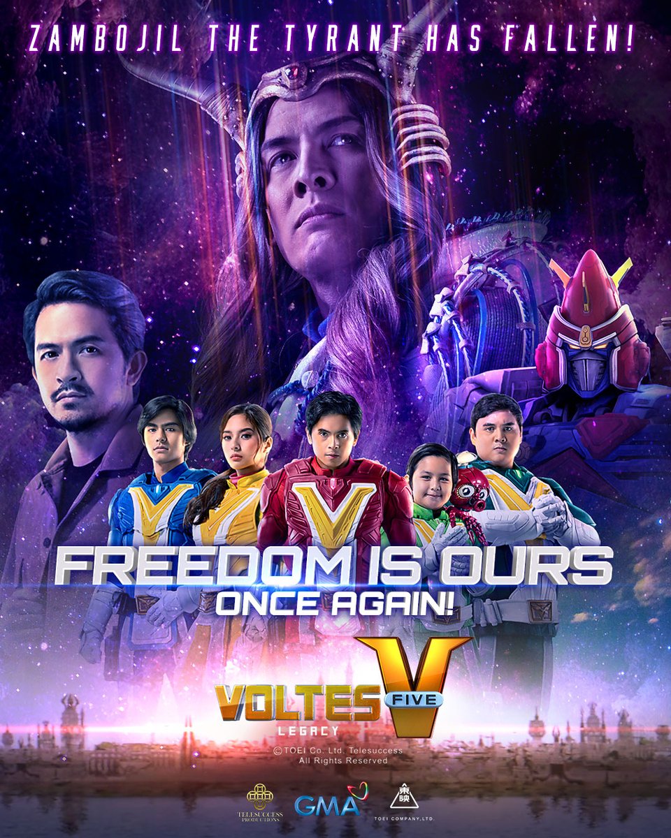 SA WAKAS, MALAYA NA ANG BOAZAN! Zambojil the Tyrant has now fallen. Paalam, Zambojil! #VoltesVLegacy #V5LegacyOneEpicFinale Visit gmanetwork.com/VoltesVLegacy for more updates!