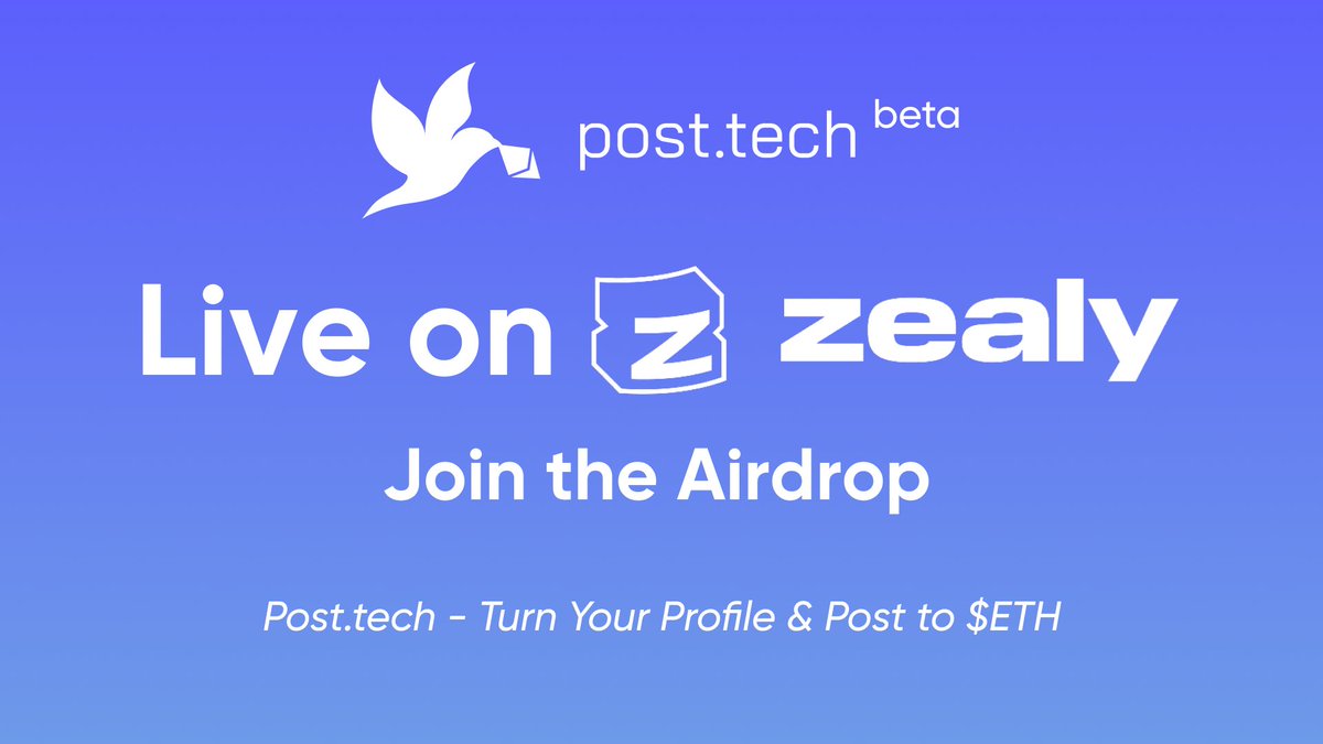 🎉 @PostTechSoFi is Now Live on <a href="/zealy_io/">Zealy</a> 🔥

Visit #PostTechSoFi Zealy Space to get more rewards for leaderboard👇

zealy.io/c/posttech/que…

#posttech #socialfi