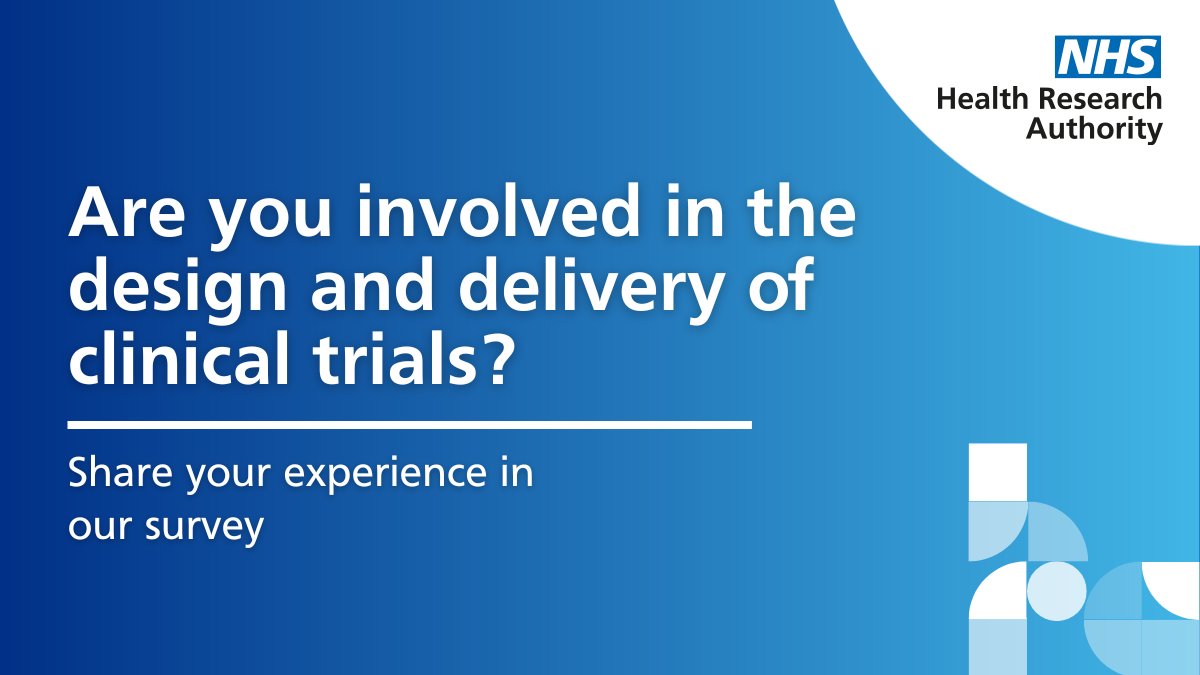 HRA_Latest's tweet photo. Are you involved in the design and delivery of clinical trials in the UK?

We want to know:
🔹 what guidance and other resources you use to help involve patients and the public in your research
🔹 are there areas of clinical trials where new guidance would help you do this

(1/2) https://t.co/d09tIoJvJM