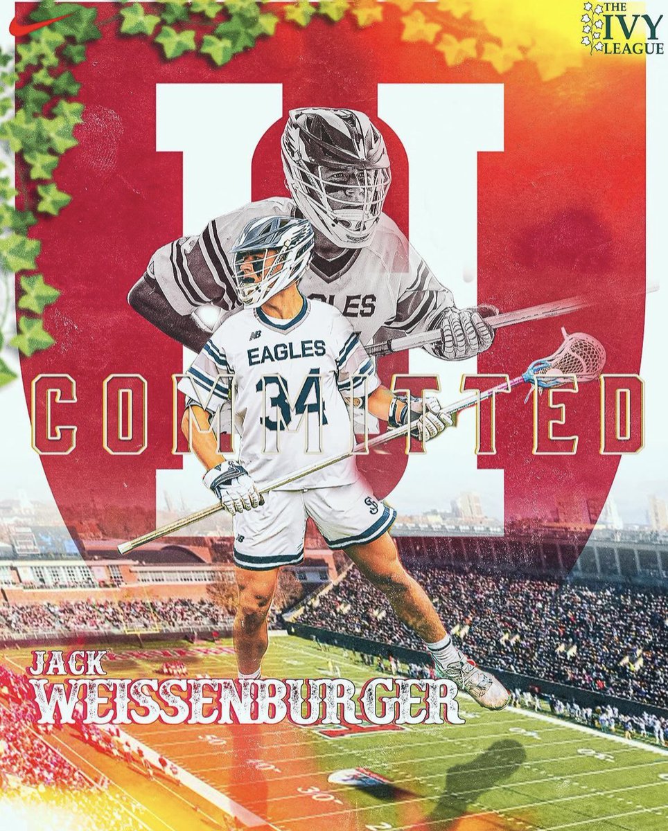 .<a href="/HarvardMLax/">Harvard Men's Lacrosse</a> stays local for its second 4⭐️ this week in Jack Weissenburger of <a href="/SJP_Lacrosse/">St. Johns Prep Lacrosse</a> and <a href="/3dNewEngland/">3d New England Lacrosse</a>. A versatile and fundamentally sound on-ball defender, the lefty won a state title as a soph and fared well against some of the better ‘25s this summer.