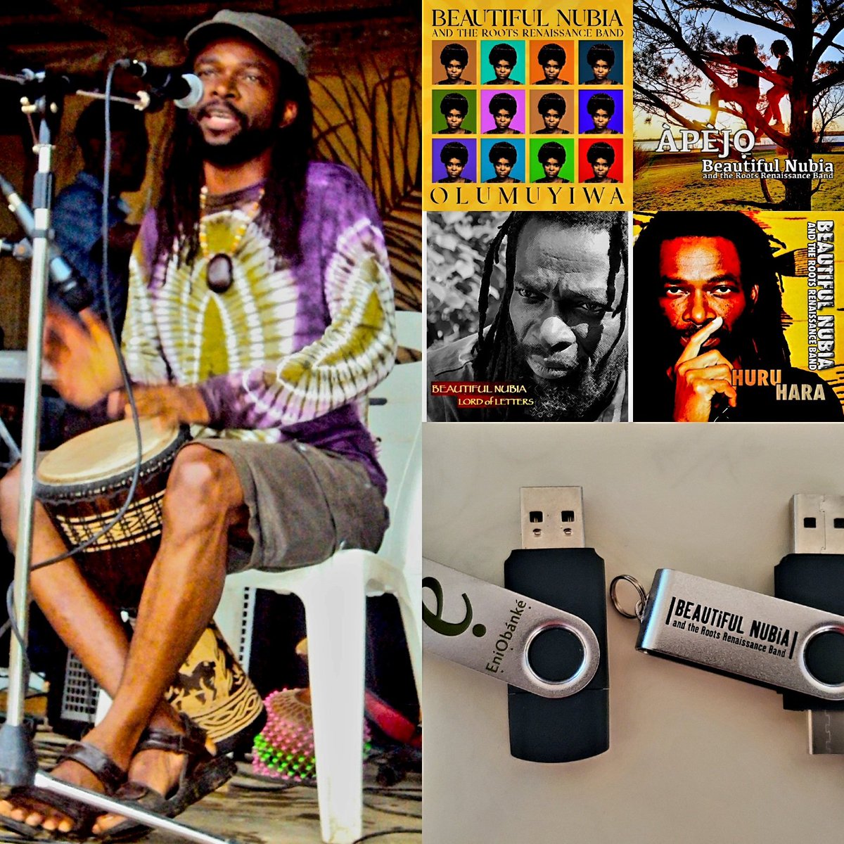 Beautiful_Nubia's tweet photo. RHYTHMS OF ROOTS REVIVAL
All our albums with year of release and number of tracks 

STUDIO ALBUMS
1. Seven Lifes (10 tracks, 1997)
2. Voice from Heaven (12 tracks, 1999)
3. Jangbalajugbu (13 tracks, 2002)
4. Awilele (14 tracks, 2004)
5. Fere (16 tracks, 2006)
6. Kilokilo (12 tracks, 2007)
7. Irinajo (12 tracks, 2009)
8. Sun No Dey Sleep (10 tracks, 2011)
9. Oriojori-Eternal Spirits (12 tracks, 2012)
10. Keere (12 tracks, 2014)
11. Soundbender (15 tracks, 2015)
12. Taabaku (14 tracks, 2016)
13. Iwa (21 tracks, 2016)
14. Odds and Ends (9 tracks, 2016)
15. Amunudun (15 tracks, 2018)
16. Atunluto (12 tracks, 2018)
17. Apejo (15 tracks, 2019)
18. Huruhara (28 tracks, 2021)
19. Olumuyiwa (15 tracks, 2023)

ACOUSTIC ALBUMS
1. Helen of the Good Tidings (15 tracks, 2023)
2. Lord of Letters (28 tracks, 2022)
3. Brand New Tales from a Small Room (10 tracks, 2021)
4. Several More Tales from a Small Room (10 tracks, 2020)
5. Even More Tales from a Small Room (10 tracks, 2019)
6. More Tales from a Small Room (10 tracks, 2017)
7. Tales from a Small Room (10 tracks, 2017)

INSTRUMENTALS
1. Rhythms of the Way (12 tracks, 2020)
2. Instrumentals, Vol. 1 (12 tracks, 2019)

LIVE RECORDINGS
1. Essential Work (21 tracks, 2021)
2. Live Concert Series V (15 tracks, 2018)
3. Live Concert Series IV (15 tracks, 2017)
4. Live Concert Series III (13 tracks, 2017)
5. Live Concert Series II (14 tracks, 2016)
6. Live Concert Series I (11 tracks, 2013)

POETRY ALBUMS
1. Like A Tale at Night (12 tracks, 2006)
2. Where Rivers Sing A Song (9 tracks, 2004)
3. On A Cold Evening (11 tracks, 2001)

37 ALBUMS (490 tracks).
Get them all on Apple Music, Boomplay, Spotify, YouTube Music, Amazon Music, Qobuz, Deezer, Tidal, etc.
Available under 3 separate accounts:
- Beautiful Nubia (13 albums)
- Beautiful Nubia and the Roots Renaissance Band (21 albums)
- Segun Akinlolu (3 albums)

*Also available on USB/CDs. To order: contact 08137755008 (within Nigeria) or eniobanke@gmail.com (outside Nigeria).
