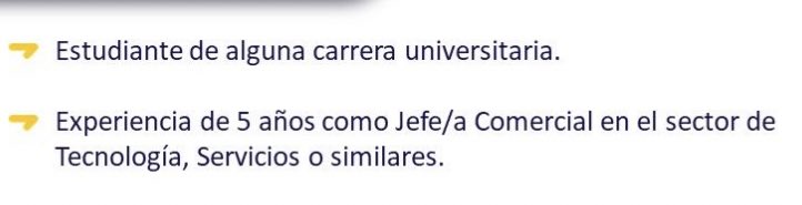 ¿Cómo es que quieren un estudiante de ALGUNA carrera (una carrera dura 4-5 años) y que al mismo tiempo tenga 5 años de experiencia como JEFE? O sea, desde que la persona terminó el colegio prácticamente debería haber sido Jefe (encima de un rubro tan específico). 🫠