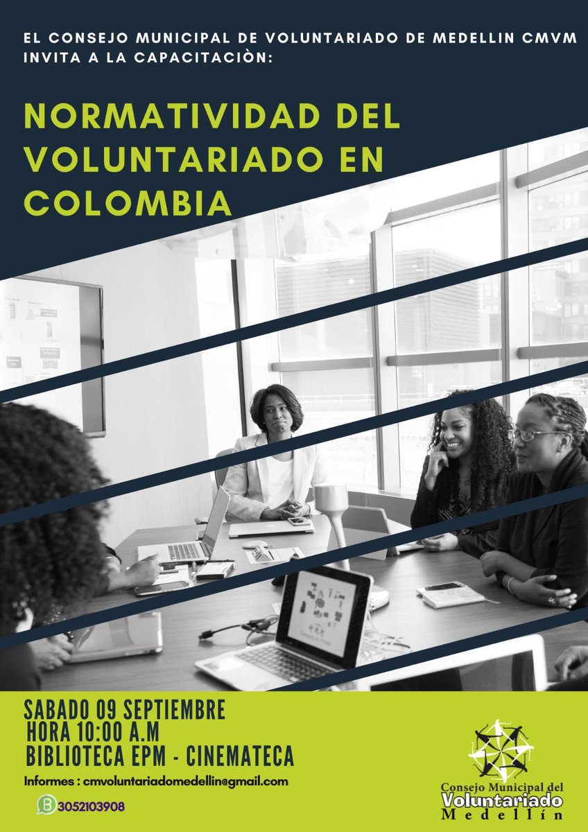 somoscmvm's tweet photo. Te invitamos a participar de nuestra capacitación "Normatividad del Voluntariado en Colombia" 
Inscripciones aqui👉https://t.co/QhZKwzsX0F
#SomosCMVM https://t.co/bqVMKrbNuu