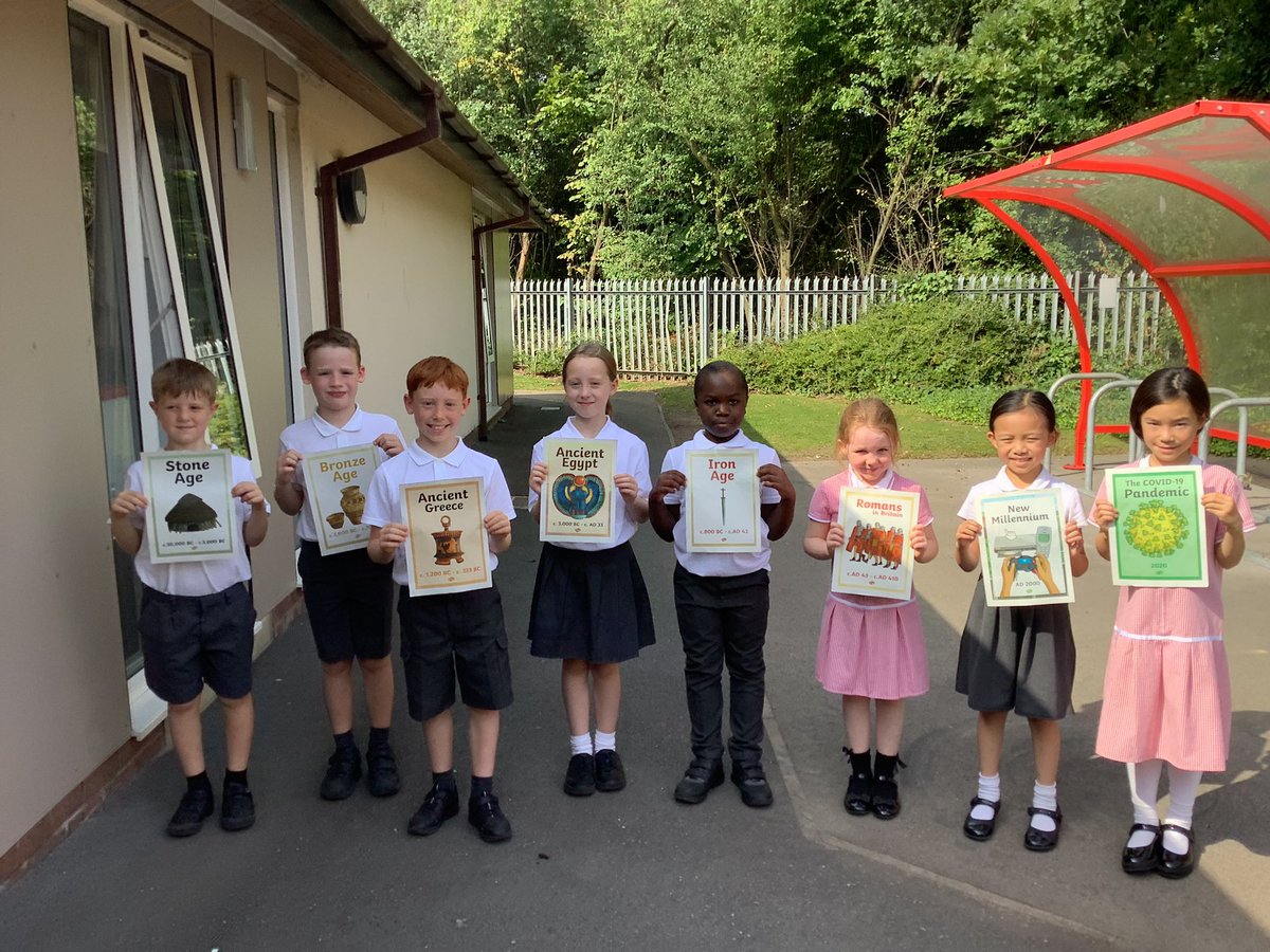 As part of our history learning this week, 4ZH made a human timeline chronicling different periods of history that we have studied before  and included our new topic - The Romans! #StPhilipCEAP #teamstphilips