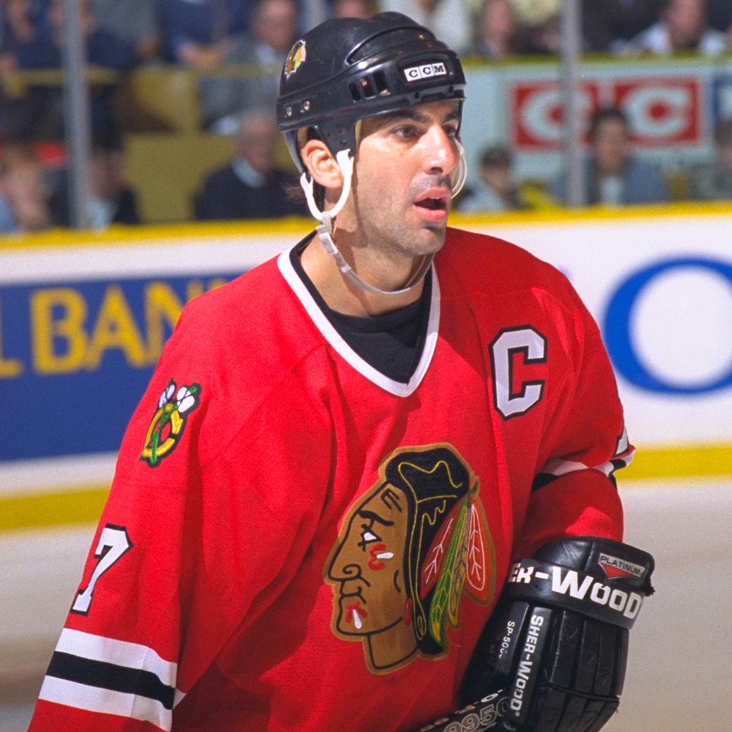 Sportsnet's tweet photo. The Blackhawks will retire Chris Chelios' No. 7 jersey on February 25th, 2024. 7⃣ https://t.co/DlnIztRJg1