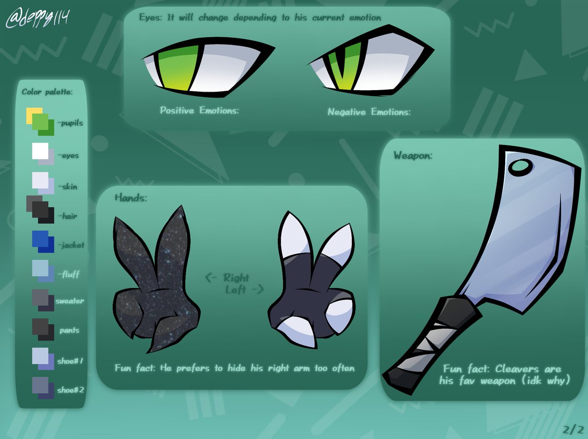 deppy114's tweet photo. So uhh during this week (also while i'm at school)
I remade his design and his reference sheet into new one and i expanded some details about him :3
So yeah! New Reference sheet for my persona! https://t.co/lyY96yk9Mj