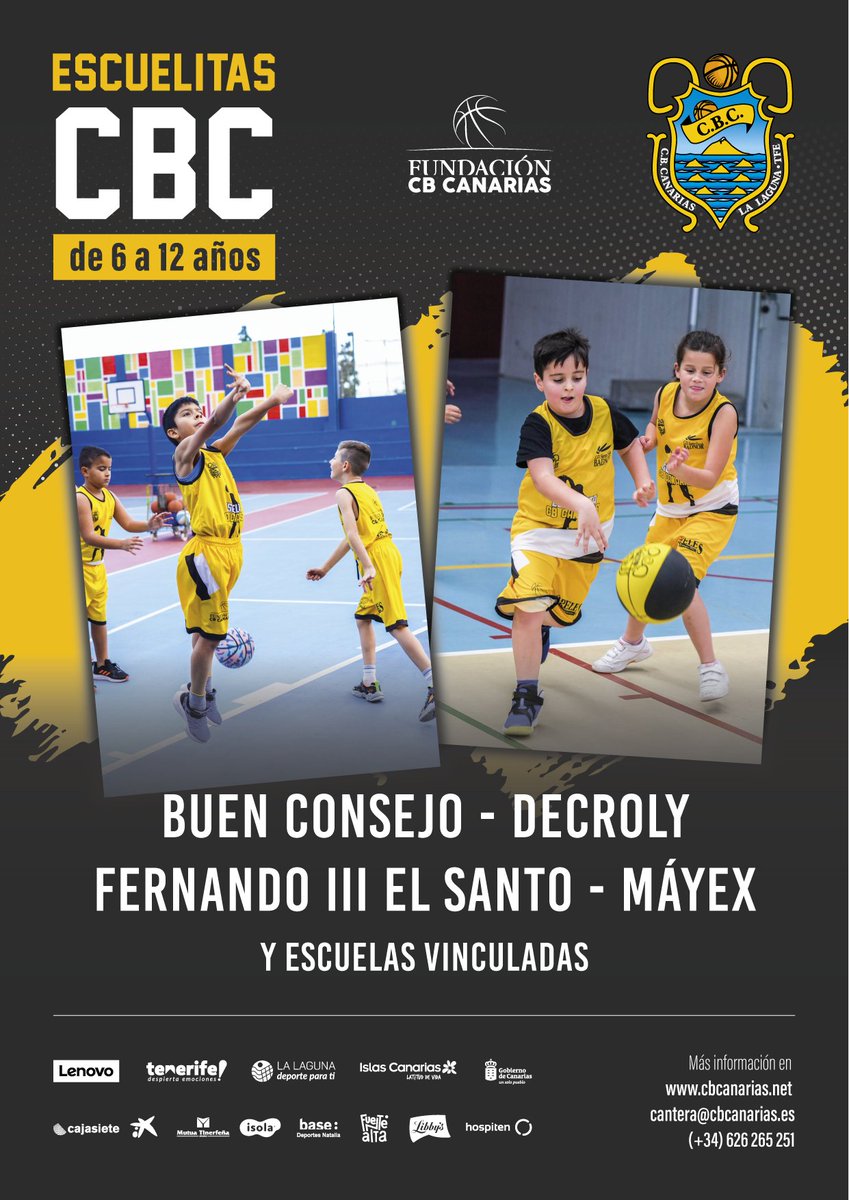 CB1939Canarias's tweet photo. BASE | ¡Vuelven las Escuelitas CBC!  ➡️ https://t.co/QnD2ptPmYm

📍 Este lunes arranca la sede del @buenconsejoll 

📍 Y la semana del 18 comienzan los núcleos de Fernando III El Santo, Máyex y Decroly https://t.co/nKiBoZmOTi