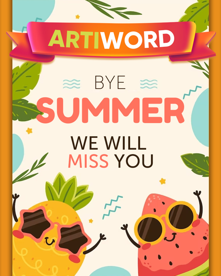 VeraGamingLLC's tweet photo. Bye, Summer! We will miss you!

https://t.co/haO4cNZ4Pr

#ArtiWord #VeraGaming #NewGame #MobileGame #AndroidGame #CasualGame #MobileApp #AndroidApp #GooglePlay #LogicGame #PuzzleGame #WordPuzzle #WordSearch https://t.co/MCh4n6QmB5
