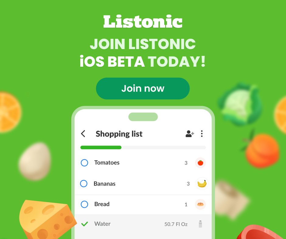 Listonic iOS Beta is here!
Try it out before its official release 😍

What’s NEW, exactly?
✅ Enjoy smoother &amp; prettier design
✅ Save battery with dark mode
✅ Add photos to products
✅ Search for items on the list

Secure your spot in our Beta program 👇
listonic.com/listonic-ios-b…