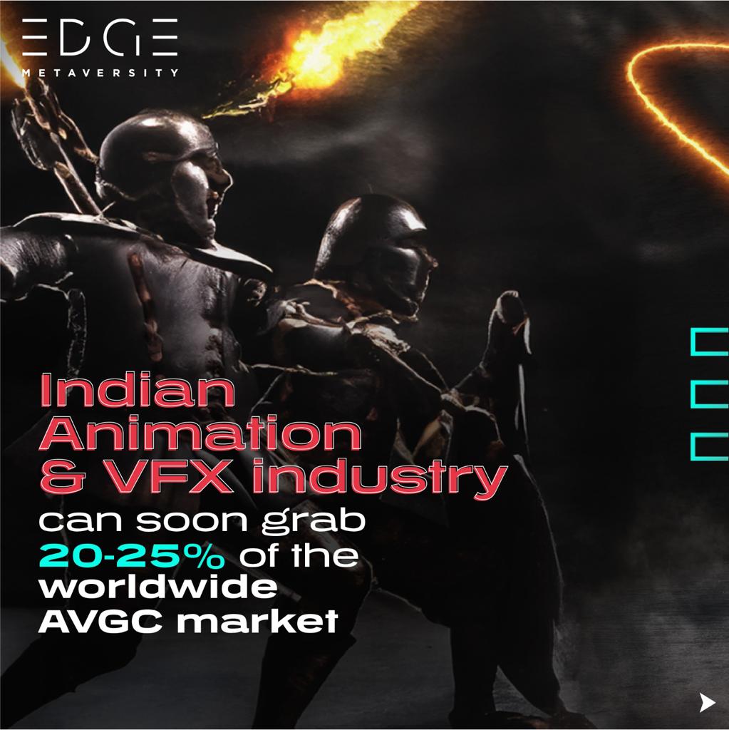 EdgeMetaversity's tweet image. India's VFX &amp;amp; animation sector is booming, fueling job opportunities and economic growth📈. Ace the AVGC trends with EDGE Metaversity.🌟
Join Today 👨🏻‍💻

#EDGEMetaversity #Edge #AVCG #VirtualProduction #ImaginationUnleashed #VFX #digitalart #creative