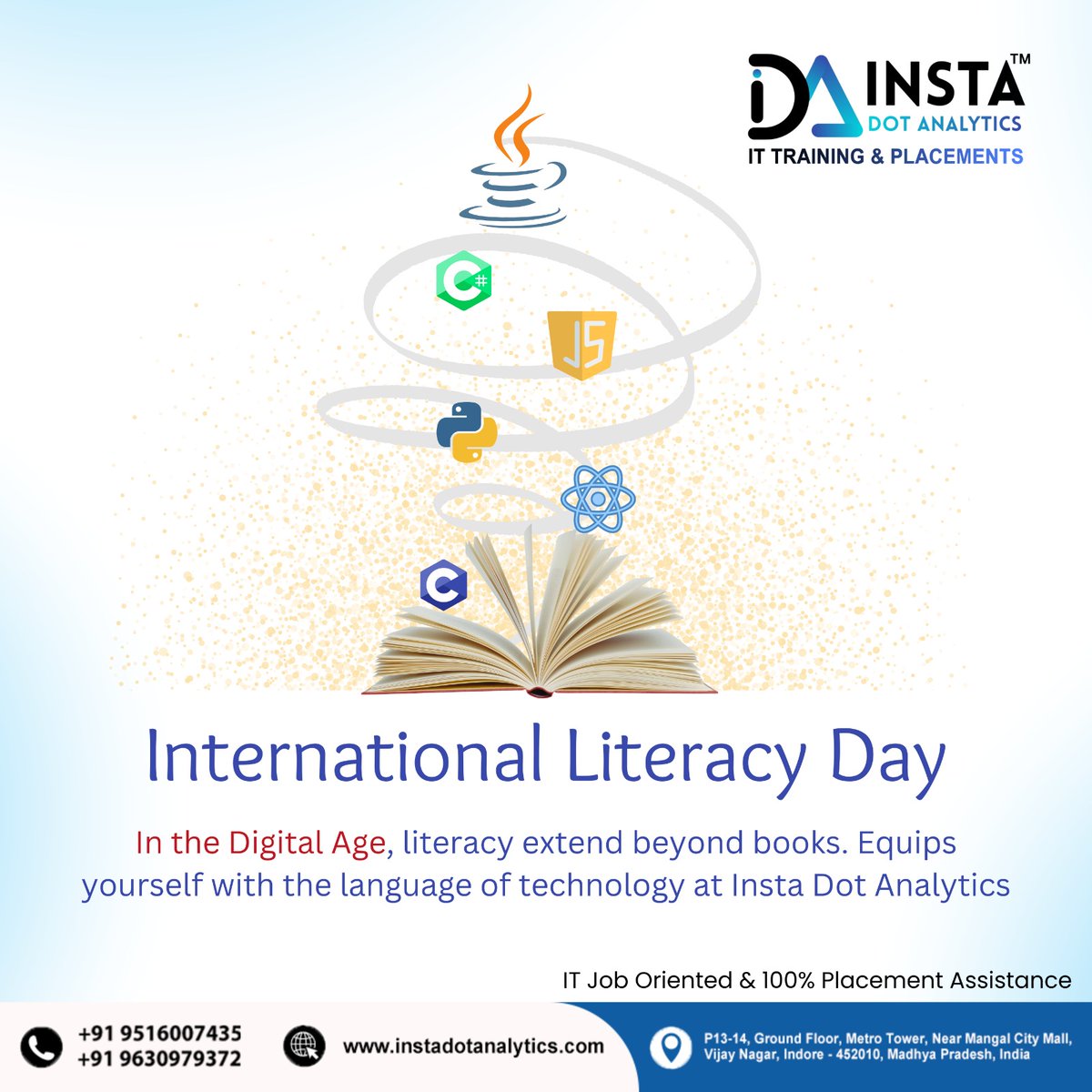 instadotana's tweet image. In the digital age, literacy extends beyond books. Equip yourself with the language of technology at Insta Dot Analytics.

Insta dot Analytics
IT Training &amp;amp; Placement
instadotanalytics.com
#instadotanalytics #training #ILD #internaiotnalLieracyDay #worldLiteracyDay #IDATraining