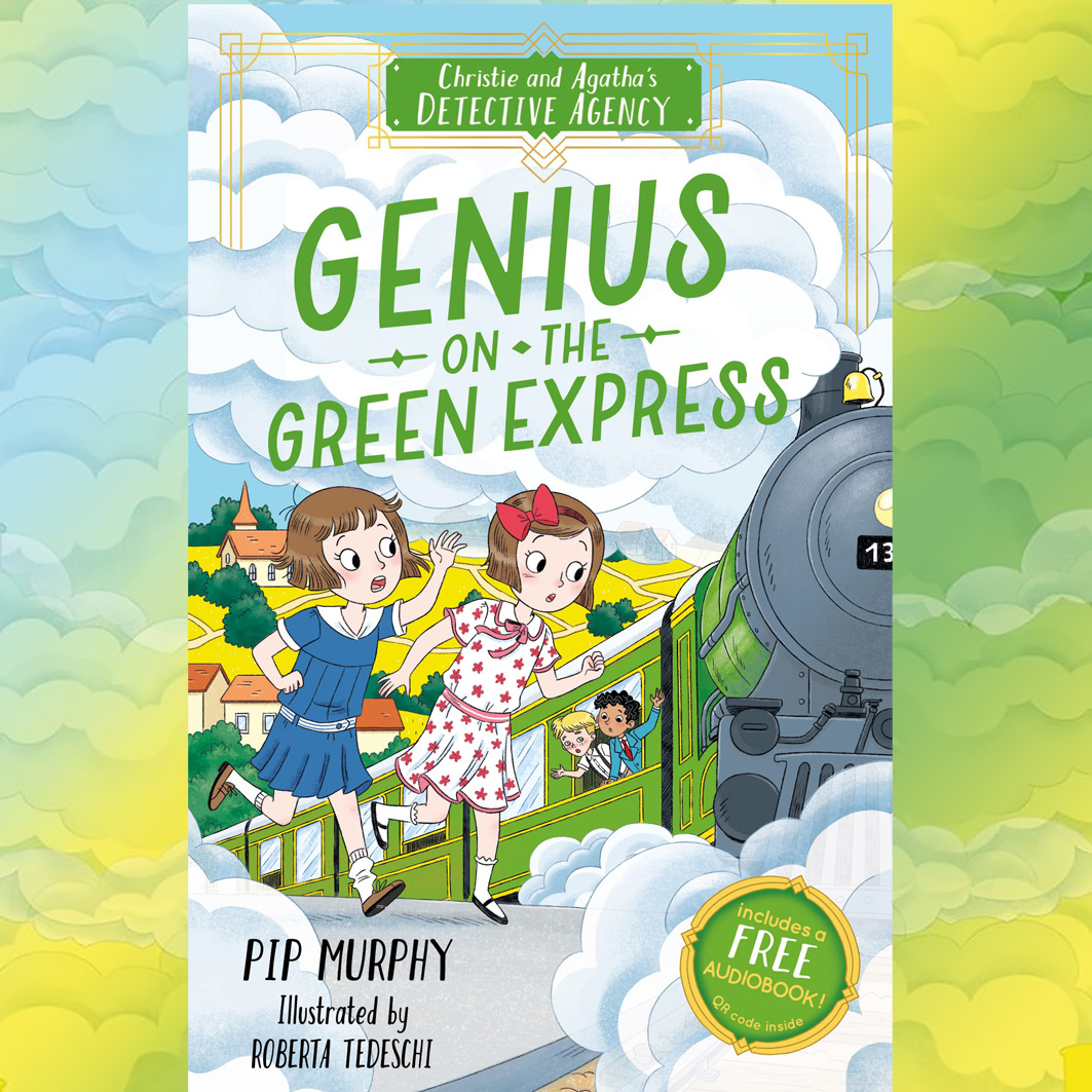 Cover art for "Genius on the Green Express" (Book 5-Christie and Agatha's Detective Agency).
Written by <a href="/PipMurphyAuthor/">Pip Murphy / サンタシ ◆</a> and published by <a href="/SweetCherryPub/">Sweet Cherry Publishing</a>
#illustration #kidslitart #childrensbook #characterdesign #christieandagatha #geniusonthegreenexpress #mystery
