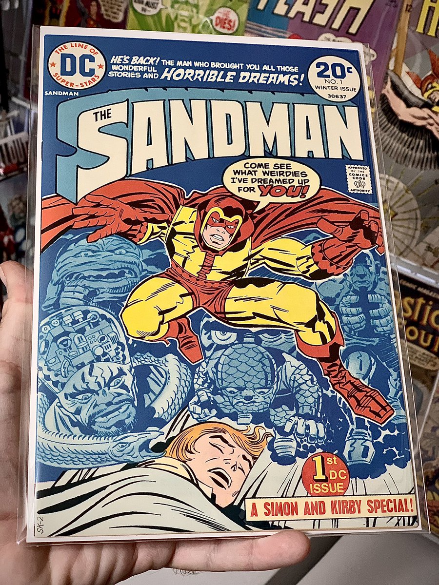 FIRST APPEARANCE FRIDAY This is the first Bronze Age Sandman, and the final collaboration from Simon & Kirby. 💫 Writer Joe Simon Cover Pencils Jack Kirby Cover Inks Frank Giacoia Pencils Jack Kirby Inks Mike Royer