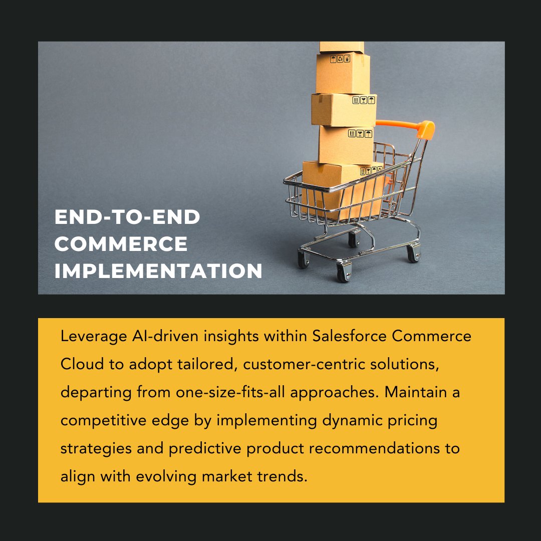 concretios's tweet image. Accelerate your online business with Salesforce Commerce Cloud. Unlock the potential of our innovative platform to create seamless online shopping experiences, drive customer engagement, and boost sales. #SalesforceCommerce #salesforce #businessgrowth