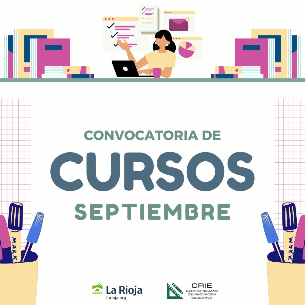 educarioja's tweet photo. 💡 Abierta convocatoria de cursos de septiembre. ¿A qué esperas para reservar tu plaza? Inscríbete aquí:

https://t.co/nWU9FrcSYJ https://t.co/w8SWoMUrqM