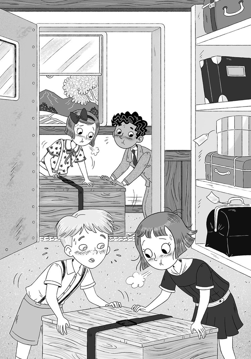 Some illustrations from "Genius on the Green Express, Book 5 in "Christie and Agatha's Detective Agency" series 
#illustration #kidslitart #childrensbook #chapterbook #characterdesign #christieandagatha #alberteinstein #mystery