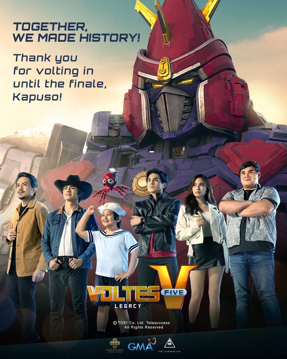 TOGETHER, WE MADE HISTORY! 👊⚡ This legacy will remain forever. Thank you for volting in until the very end, mga Kapuso! We have reach the end of our #V5LegacyRoadToVictory. #VoltesVLegacy, volting out!