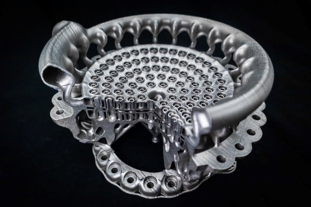 aconity3d's tweet photo. We are thrilled to have printed another @leap_71 #demonstrator! ๐
Meet our #partoftheweek ๐ฅณ
Part: #Leap71 Injection Nozzle
Material: Inconel718
Maschine: Aconity๐๐๐
#3DPrinting #AdditiveManufacturing #Aconity3D #3Dprint #AC3D #processing #laser #lasertechnology #Innovation https://t.co/6n7IzivCIZ