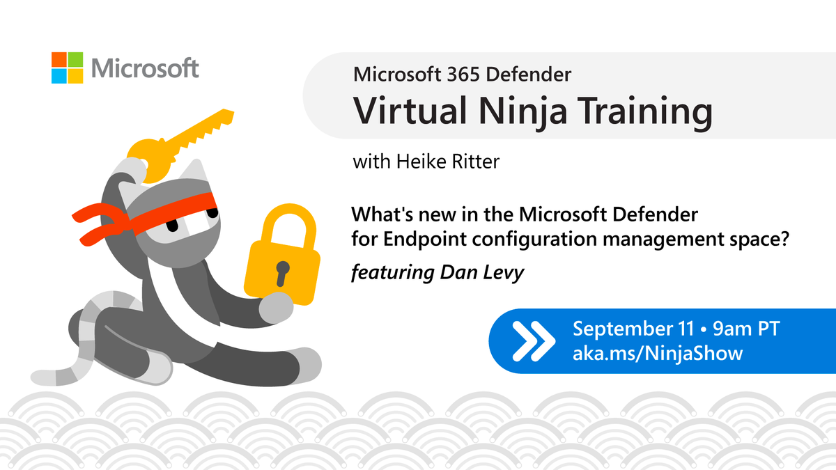 HoneycuttInc's tweet image. 🚨ATTN🚨 Don't forget to add The Virtual #NinjaShow Season 5 opener with @HeikeRitter to your calendar! We're super proud of this continued production.
Join us as we go live Monday, September 11 @ 9 AM PST! 📅 >> aka.ms/ninjashow/501/… #techexplainer #IT #cybersecurity