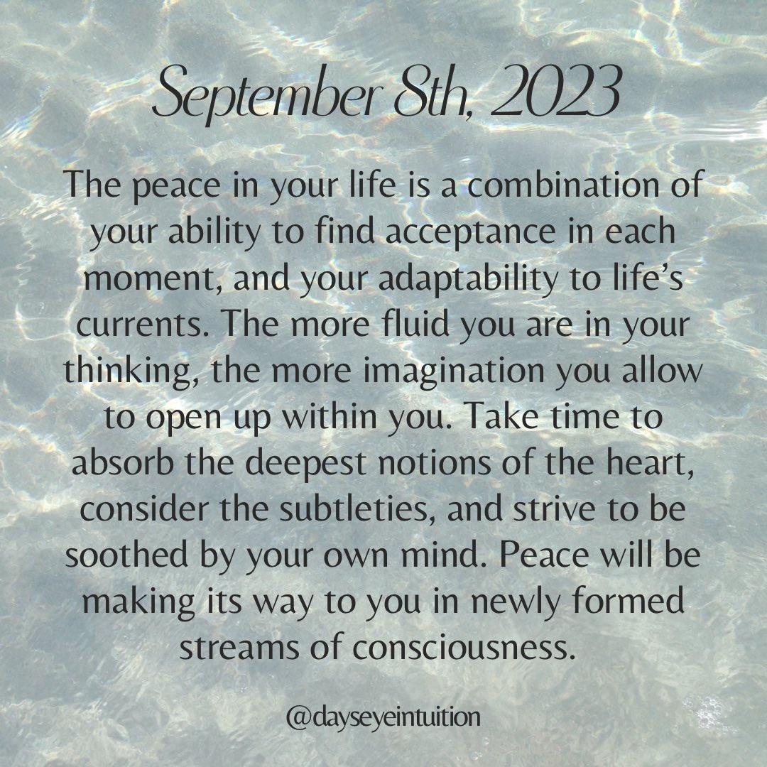 May the peace be with you ✨

#intuitiveguidance #psychicmedium #energyupdate #energyreading #channeledmessages
#healingjourney #collectivemessage #intuitivemessage #september8 #mindfulness