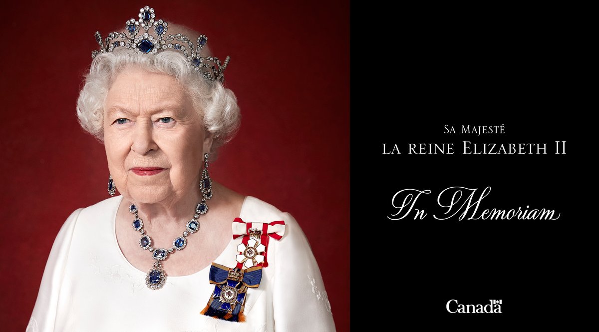 🕊️ À la mémoire de Sa Majesté la reine Elizabeth II, à l'occasion du premier anniversaire de son décès. Regardez la cérémonie nationale de commémoration, organisée en son honneur le 19 septembre 2022, à Ottawa.🎥 canada.ca/fr/patrimoine-…