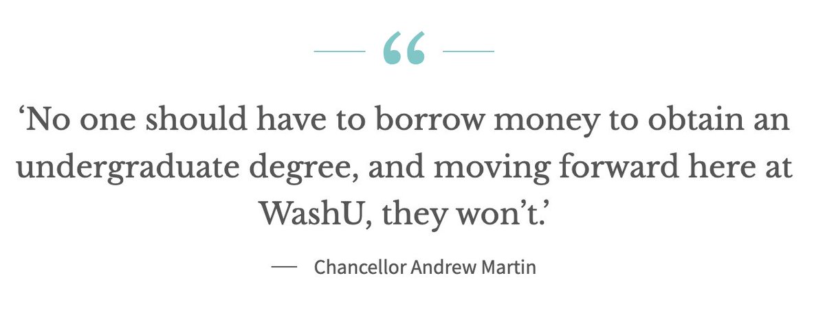 Well, this news made my day! 👏👏 @WUSTL goes loan-free in 2024!