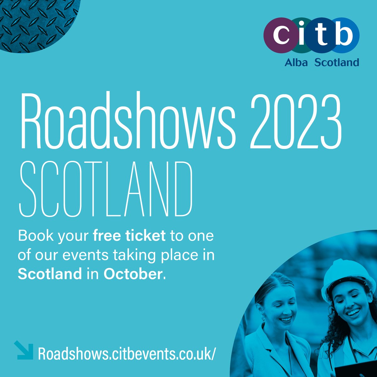 Have you booked on to one of our Roadshows happening in Glasgow and Aberdeen this Autumn? Hear from local employers, find out more about the support on offer and to talk to us about future Levy order arrangements. Book your free ticket now! roadshows.citbevents.co.uk/home