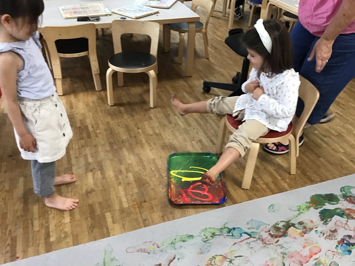 CISDK's tweet photo. Our students have been experimenting with primary colors, hand and foot printing. In the #reggioemiliaapproach art is a powerful tool for unlocking the potential in each child, making education an inspiring canvas of self-discovery.
#earlyyears #reggioeducation https://t.co/ZJHkhz6vld