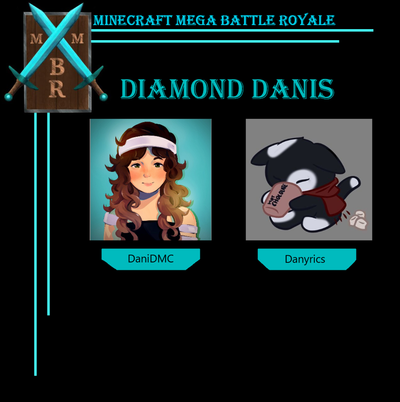 MegaMinecraftBR's tweet image. ⚔️Announcing team Diamond Danis⚔️

@DaniDMCC and @Danyrics 

watch them battle it out for the crown on This sunday at 6pm BST! ⚔️

Team Template made by @JaedidLive