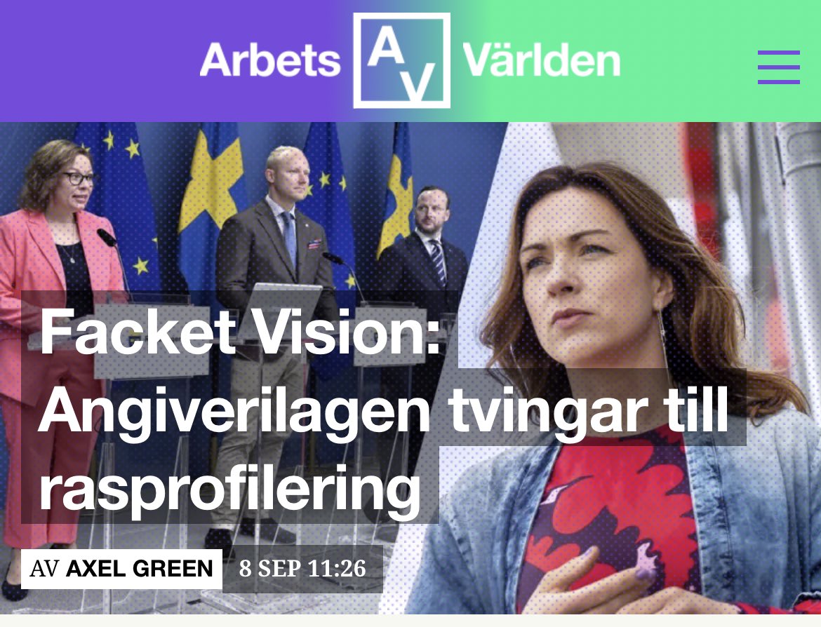 ElnaVeronica's tweet photo. På vilka grunder ska personal på bibliotek, en ungdomsmottagning eller en reception på akuten avgöra vem man ska ange? 

Regeringen vill tvinga oss till rasprofilering. 

https://t.co/2t7g7fqbrO https://t.co/slkO55il59