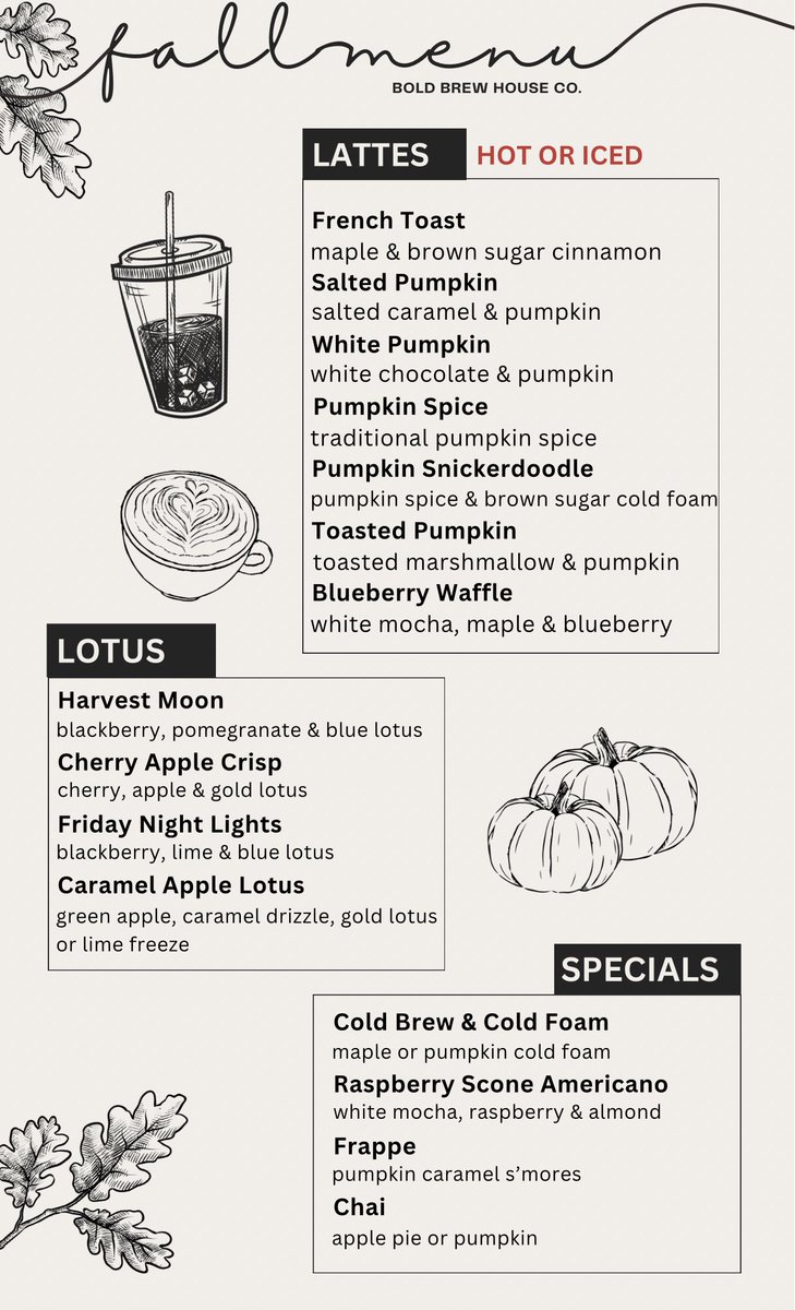 SweetShack1_2's tweet photo. New Fall Menu https://t.co/G9M0tVj1Sl