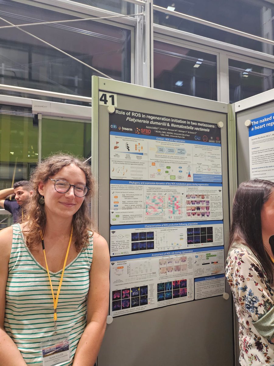 RottingerL's tweet photo. Stoked that two members of the team, Aurore Vullien (PhD co-directed w/Eve Gazave/@stemdevevo) and Rita ANDREONI-PHAM (PhD co-directed w/Aldine Amiel) presented their great results @ISRBio inaugural meeting in Vienna. Fantastic development of these two amazing scientists... https://t.co/SoLnZJ663x