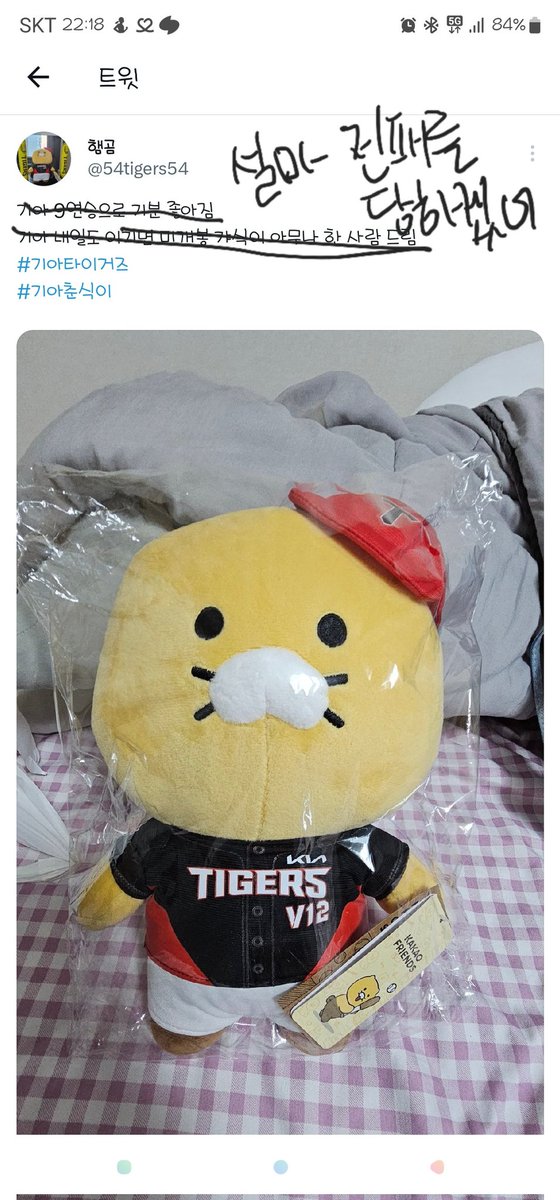 정정합니다 LG전 한 번 이상 이기면 드림
#기아춘식이
#갸식이_이우성_존똑