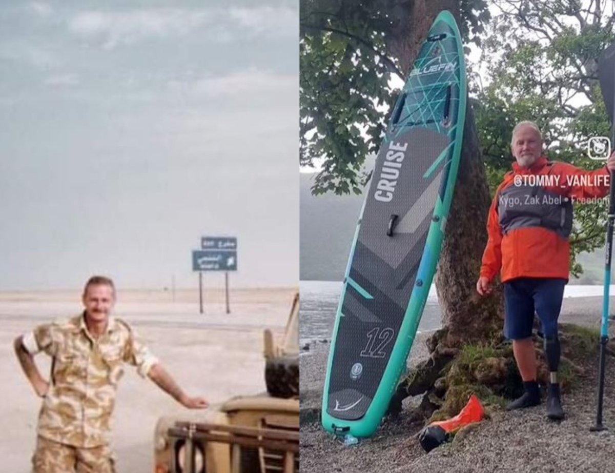 Blesma's tweet photo. Ben served for 25 years in the Royal Logistic Corps.

Thanks to a Blesma grant his now able to keep active and explore the outdoors with his grandkids on his new paddleboard.

���I went through a period of feeling a bit low but this has given me a new lease of life"

#veteran https://t.co/0XH2ZBEm8q