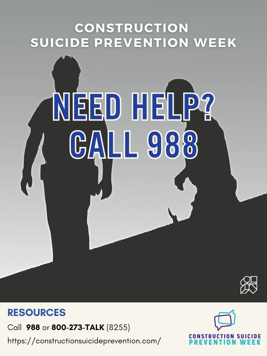 It's Construction Suicide Awareness Week

The construction sector sees a higher rate of suicide than many other industries. Creative is committed to mental health and wellness for our team members and all in our industry.

If you need help, call: 988 or 800-273-TALK (8255)