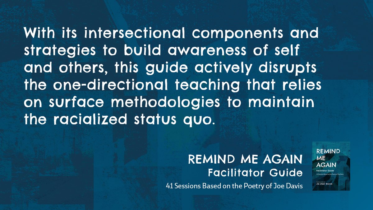 Our new curriculum based on Joe Davis’s poetry book Remind Me Again has a fresh approach to pedagogy designed to foster relationships within your youth group. Learn more about it and order here: bit.ly/3L7bYW3